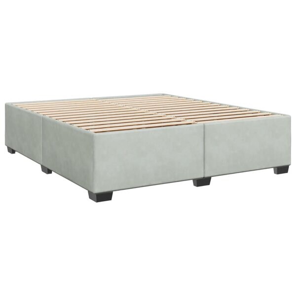 vidaXL Cadre de lit sans matelas gris clair 200x200 cm velours