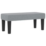 vidaXL Lit à ressorts avec matelas Gris clair 90 x 200 cm tissu