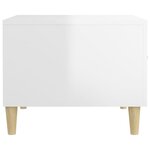 vidaXL Tables basses 2 Pièces blanc brillant 50x50x40cm bois d'ingénierie
