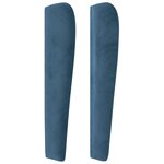 vidaXL Tête de lit avec oreilles Bleu foncé 83x23x118/128 cm Velours
