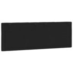 vidaXL Coussin de tête de lit noir 120 cm velours