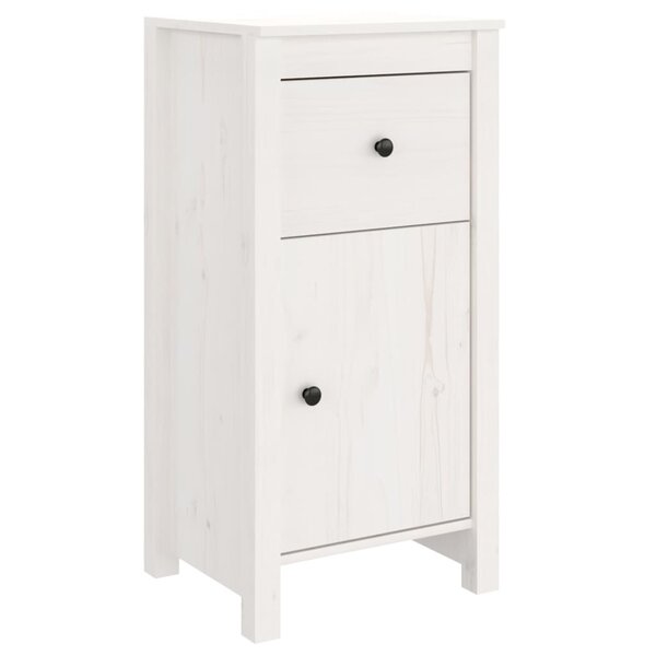 vidaXL Buffet blanc 40x35x80 cm bois massif de pin