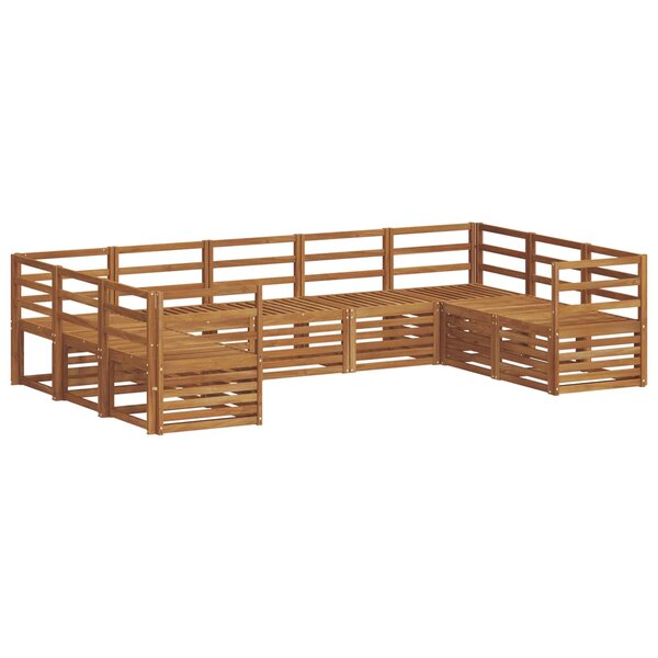 vidaXL Ensemble de canapé d'angle 9 Pièces Naturel