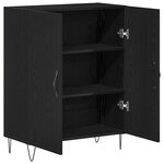 vidaXL Buffet Chêne noir 69 5 x 34 x 90 cm Bois d'ingénierie