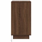 vidaXL Table de chevet avec lumières LED chêne marron 38x34x65 cm