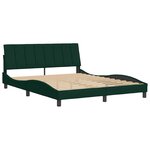 vidaXL Cadre de lit sans matelas Hanko vert foncé 160x200 cm velours