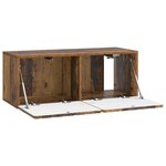 vidaXL Meuble TV mural 78 5 x 31 x 30 cm Bois ancien Bois d'ingénierie