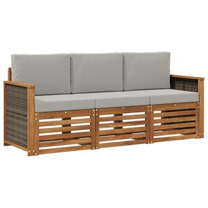 vidaXL Ensembles de canapés 3 pc Bois d'Acacia Massif