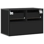 vidaXL Meuble TV noir 60x31x39 5 cm bois d'ingénierie et métal
