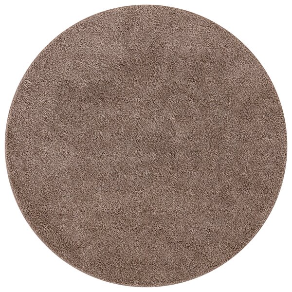 Tapis shaggy vidaXL avec support en latex Marron ø160 cm