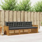 vidaXL Ensemble de canapés d'extérieur 3 Pièces Naturel et Anthracite