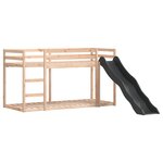 vidaXL Lit superposé avec toboggan et échelle 90x200cm bois pin massif