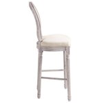 vidaXL Tabourets de bar lot de 2 blanc lin