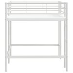vidaXL Lit mezzanine pour enfants Blanc 107 x 200 cm Acier