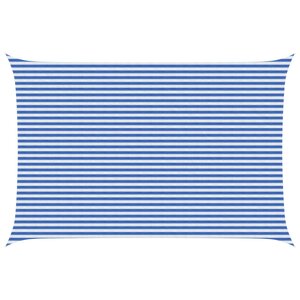 vidaXL Voile d'ombre Bleu et Blanc 4 x 7 m HDPE