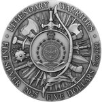 Pièce de monnaie en Argent 5 Dollars g 62.2 (2 oz) Millésime 2025 Legendary Warriors HANNIBAL