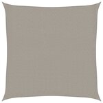 vidaXL Voile d'ombrage 160 g/m² carré gris clair 2x2 m PEHD