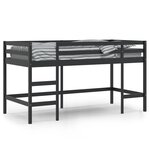 vidaXL Lit mezzanine d'enfants sans matelas avec échelle noir 90x200cm