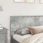 vidaXL Tête de lit Gris béton 200 cm Bois d'ingénierie