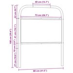 vidaXL Tête de lit chêne marron 75 cm acier et bois d'ingénierie