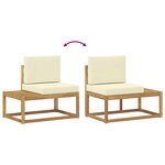 vidaXL Canapé d'extérieur en bout 2 Pièce Blanc Bois d'Acacia Massif