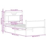 vidaXL Cadre de lit sans matelas chêne sonoma 75x190 cm