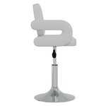 vidaXL Chaises pivotantes à manger lot de 2 blanc similicuir