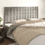vidaXL Têtes de lit 4 Pièces Gris clair 100x5x78/88 cm Velours