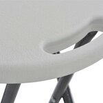 vidaXL Tabourets de bar pliables 2 Pièces PEHD et acier Blanc