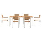 vidaXL Ensemble de salle à manger pour jardin 7 Pièces