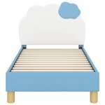 vidaXL Cadre de lit pour tout-petit avec tête de lit Bleu 70 x 140 cm