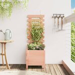 vidaXL Jardinière avec support 39x39 5x114 cm bois massif douglas