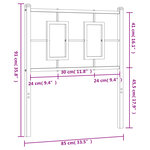 vidaXL Tête de lit métal blanc 80 cm