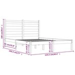 vidaXL Cadre de lit sans matelas blanc bois de pin massif