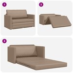 vidaXL Canapé-Lit Cappuccino 124 x 71 x 78 cm Cuir artificiel