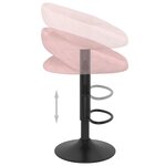 vidaXL Tabourets de bar lot de 2 rose velours
