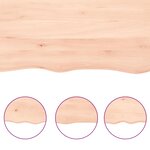 vidaXL Dessus de table 140x60x(2-6) cm bois de chêne massif non traité