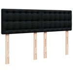 vidaXL Sommier à lattes de lit avec matelas Noir 140x200 cm Tissu