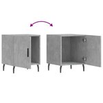 vidaXL Table de chevet gris béton 40x40x50 cm bois d’ingénierie