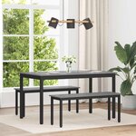 vidaXL Table de salle à manger / Table de repas MÉTAL