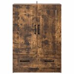 vidaXL Buffet Chêne fumé 66 x 34 5 x 92 cm Bois d'ingénierie