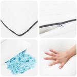 vidaXL Coussin de sommeil Blanc 70 x 50 x 18 cm