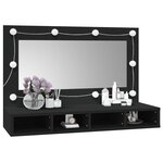 vidaXL Armoire à miroir avec LED noir 90x31 5x62 cm