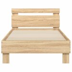 vidaXL Cadre de lit sans matelas avec tête de lit 75x190 cm