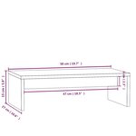 vidaXL Support de moniteur Blanc 50x27x15 cm Bois de pin solide