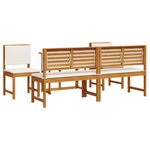 vidaXL Ensemble bistro de jardin 5 Pièces Marron Bois d'acacia massif