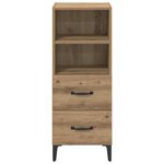 vidaXL Buffet chêne artisanal 34 x 34 5 x 90 cm Bois d'ingénierie