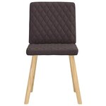 vidaXL Chaises à manger lot de 6 marron foncé tissu