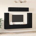 vidaXL Ensemble meuble TV 8 Pièces Chêne noir 80 x 30 x 30.5 cm