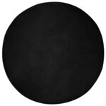 vidaXL Tapis en Fourrure Synthétique de Lapin Noir Ø 200 cm Polyester